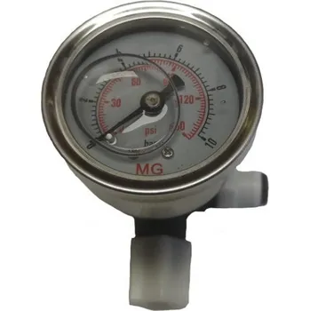 Příslušenství pro vysokotlaký čistič Manometr nerezový 0-10 BAR (šroubení plast 1/8" - 1/4", glycerin)