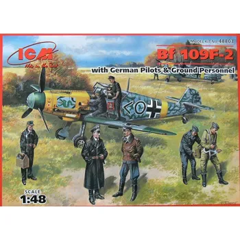 Plastikový model 1:48 Messerschmitt Bf 109F-2 with German Pilots and Ground Personnel