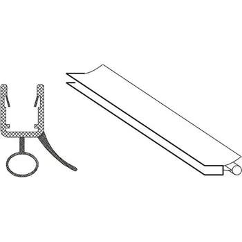 Těsnění se spodní stěrkou Riho 1000 mm pro tloušťku skla 6-8 mm