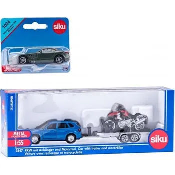 autíčko Siku Super 25471004 s vlekem a motorkou + Mercedes McLaren SLK