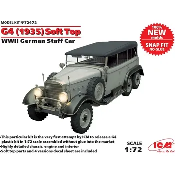 Plastikový model 1:72 G4 Soft Top (1935) German Staff Car