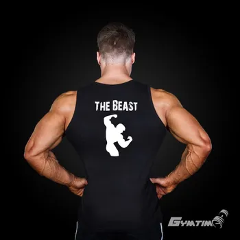 Pánské tričko Pánské Tílko Gymtime - The Beast Velikost: S, Barva: Černá
