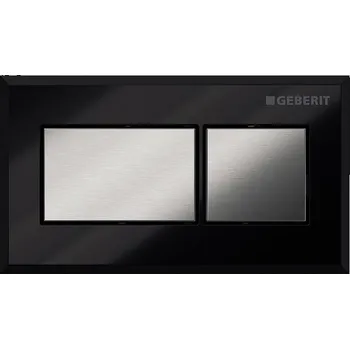 Splachovací tlačítko Geberit oddálené ovládání, pneumatické, pro 2 množství splachování, tlačítko pod omítku, černá/chrom kartáčovaný (116.051.KV.1)