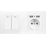 MAX Dvě zásuvky s dvěma USB vstupy