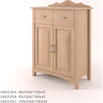 Komoda Stylová komoda kombinovaná - dubový prádelník CASTELLO D23