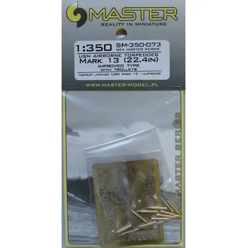 Plastikový model Master 1/350 USN Airborne torpedoes Mark 13 (improved)