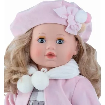 Panenka Realistická panenka- Tina v růžovém baretu od španělské firmy Marina & Pau (Tina - 42 cm - balená v sáčku)