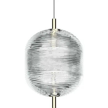 Lodes 16822 5027 Jefferson small, závěsné svítidlo ze skla a zlatého kovu, 1x3W LED 2700K stmívatelné, výška 23,5cm