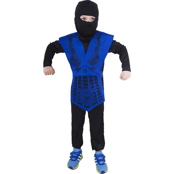 Karnevalový kostým Rappa Kostým Ninja Bojovný drak modrý