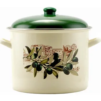 Hrnec Smaltovaný hrnec s poklicí, objem 10,4 L OLIVA