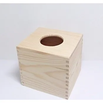 Dárková krabička D.A. Dřevěná krabička čtvercová na papírové kapesníky