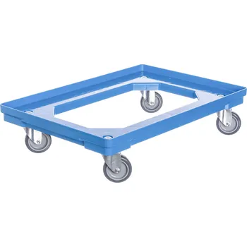 Rudl Vozík pod přepravky 4 otočná kolečka 75 mm polyuretan Barvy: Modrá