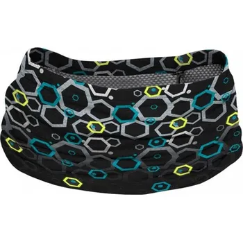 Nákrčník Nanosilver Multifunkční antibakteriální nákrčník s potiskem (tunel)-Hexa Černo-zelená