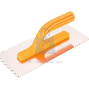 Zednické hladítko Hladítko zubaté s PVC rukojetí, nerezové 280x130 z4x4, balení 1 ks