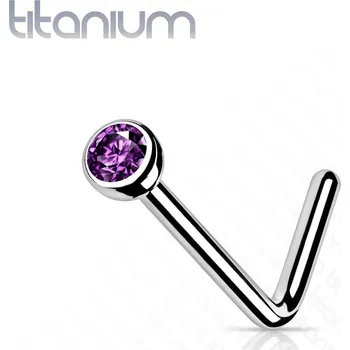Piercing Šperky4U Zahnutý piercing do nosu - titan - TIT1027A