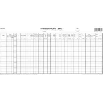 Tiskopis Optys OP1133 souhrnná výplatní listina 100 listů