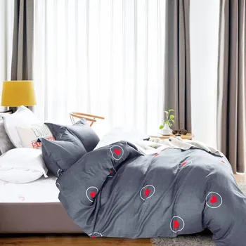 Povlečení Numberoplus Bavlněné povlečení na dvoulůžko + prostěradlo ZDARMA, solid - Šedá