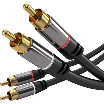 Audio kabel PremiumCord HQ stíněný kabel 2x CINCH-2x CINCH M/M 1,5m