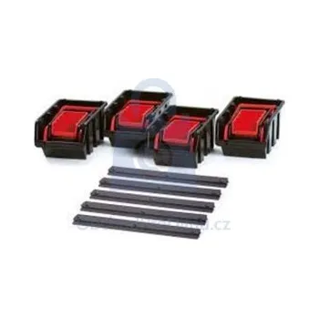 Sada boxů SETTRUCK s lištou na zeď 580x230x130 (16 boxů+5 lišt), balení 1 ks