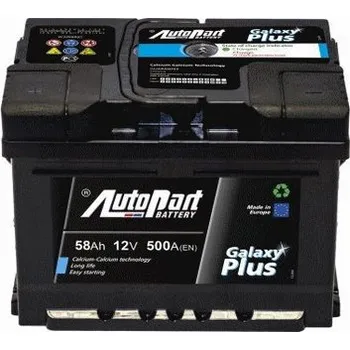 Autobaterie Autobaterie 12V 58Ah L AUTOPART GALAXY PLUS 500A 242x175x190mm