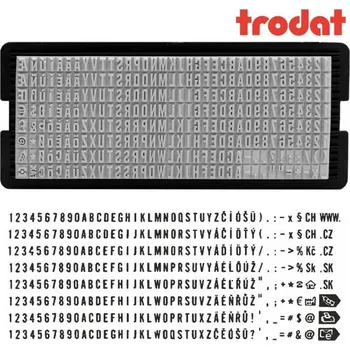 Razítko Náhradní sada znaků 6003, 3mm pro razítka Trodat TYPO