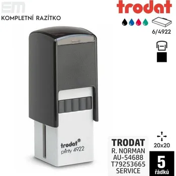 Razítko Razítko Trodat 4922 [20x20mm] - kompletní razítko