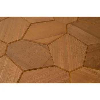 Sauna Dekorativní saunový obklad HEXAGON, abachi thermowood 432x373mm + Doprava zdarma