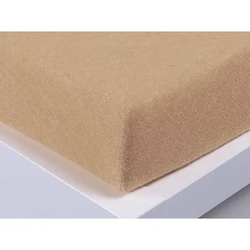 Prostěradlo Froté prostěradlo béžové 90x200x15