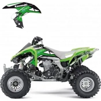 Samolepicí dekorace na vozidlo BLACKBIRD sada ochranných nálepek KAWASAKI KFX 450 08-15 DREAM 2 barva černá/zelená (16)