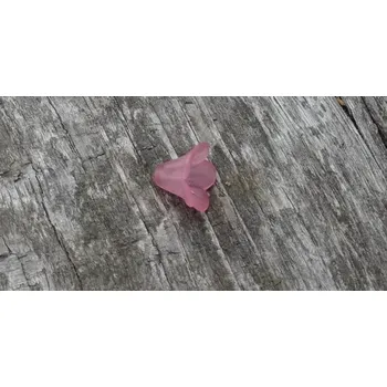 Materiál na výrobu šperku plastový korálek zvonek, 14 x 10 mm, růžový