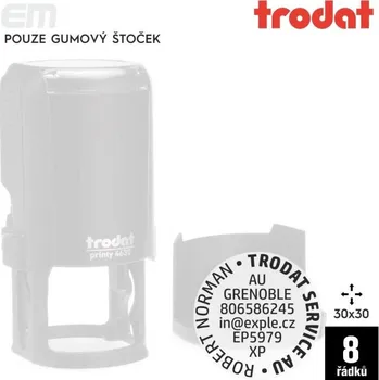 Razítko Razítko Trodat 4630 [30x30mm] - pouze gumový štoček