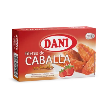 konzervovaná ryba Dani Makrelové filety v rajčatové salse