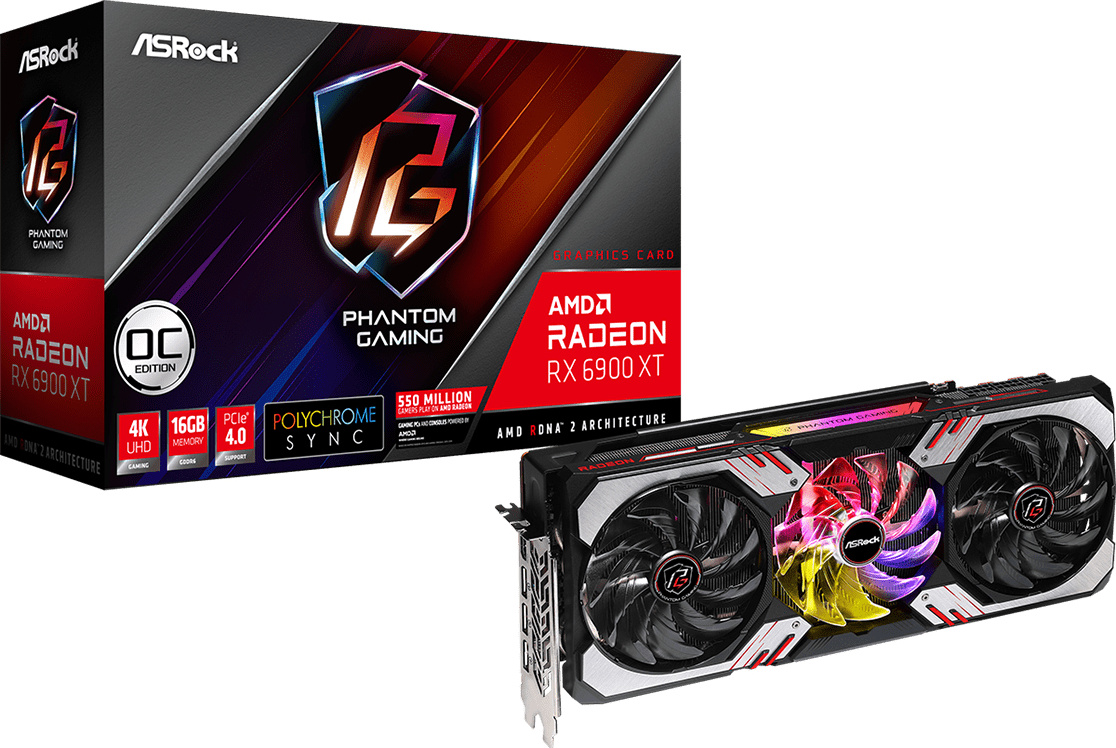 ASRock Radeon RX 6900 XT Phantom Gaming D 16G OC (90-GA2DZZ-00UANF