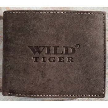 Peněženka Pánská kožená peněženka Wild tiger 12 hnědá Barva: Hnědá