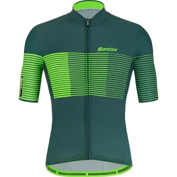 cyklistický dres SANTINI Cyklistický dres s krátkým rukávem - TONO FRECCIA - zelená