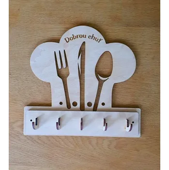 Věšák Věšák na na utěrky Čepice - Dřevěné háčky