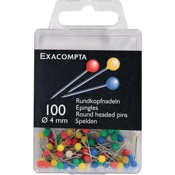 Kancelářský nábytek Špendlíky na korkové a textilní tabule, mix barev, 100ks