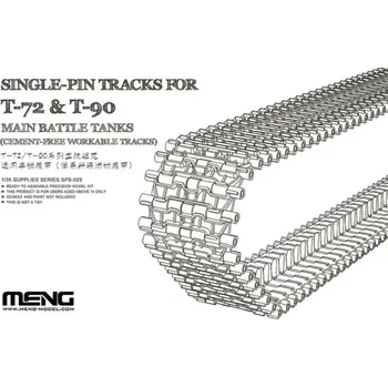 Plastikový model Meng 1/35 	Single-pin Tracks for T-72 & T-90 Main Battle Tanks (Cement free workable tracks)