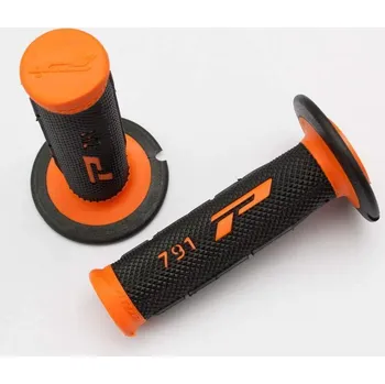 PROGRIP gripy PG791 OFF ROAD (22+25mm, délka 115mm) barva oranžová/černá (dvoudílné) (791-201) (PG791OR/BK)