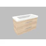 Krajcar LX-Luxury Koupelnová skříňka s keramickým umyvadlem 105x46x65 cm, LX105 Barva: Akazie