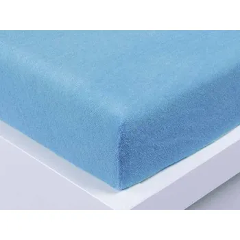 Prostěradlo Froté prostěradlo modré 90x200x15