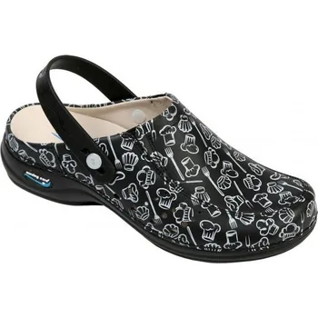 Dámské pantofle Pracovní pantofle Nursing Care BERLIM s páskem - kuchyně velikost Nursing Unisex: 43