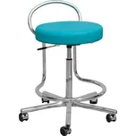 Židle laboratorní a ordinační Kovonax, různé typy, Typ: MONA II, Popis: Sedačka otočná, čalouněná, výškově nastavitelná, chromové provedení, podpěra pro opření nohou, kolečka