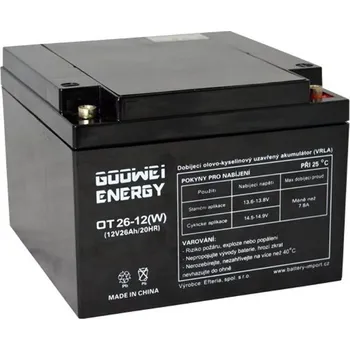 Trakční baterie GOOWEI ENERGY OTL26-12 Baterie, záložní, olověná VRLA GEL, 12V, 26Ah OTL26-12