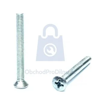 Spojovací materiál Šroub do kovu se zápustnou čočkovou hlavou, PH drážka, DIN 966, pozinkovaný M8 x 40 - hobby balení, balení 1 ks