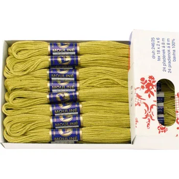 Příze Snový svět 6732 - Bavlněná vyšívací příze Mouline jantarová