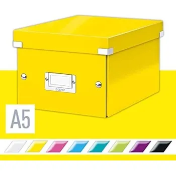 Archivační box Krabice Click & Store - S malá / žlutá