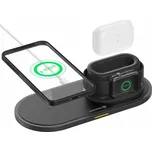 SWISSTEN bezdrátová nabíječka 3v1 (iPhone, Apple Watch, AirPods), černá
