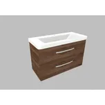 Krajcar LX-Luxury Koupelnová skříňka s keramickým umyvadlem 105x46x65 cm, LX105 Barva: Ořech tabák
