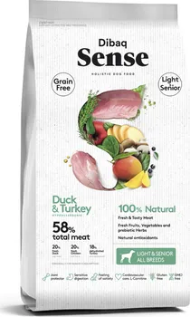 Krmivo pro psa Dibaq Sense Grain Free Light/Senior Duck/Turkey 12 kg